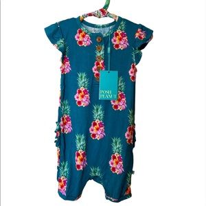18/24m NWT, Posh Peanut pineapple short romper.